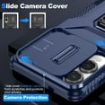 thumbnail image 4 of Allytechgroup Galaxy S25 Edge Case with Screen Protector, Full Body Protection Sliding Camera Cover, Kickstand & Magnetic for Car Mount Rugged Phone Case Cover for Samsung Galaxy S25 Edge,Blue, 4 of 8