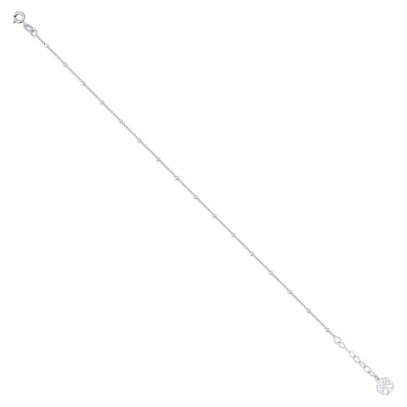 925 Sterling Silver Women Fashion Tree Of Life Anklet 10.7x8.8mm Wide Anklet for Women - 2.5 Grams