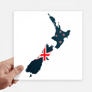 The Flag Island Country Map New Zealand Sticker Tags Wall Picture Laptop Decal Self adhesive