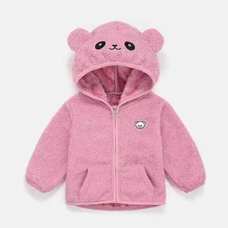 

Sweater For Child Toddler Kids Baby Girls Boys Jacket Bear Ears Hooded Outerwear Zipper Warm Fleece Winter Outwear Coat