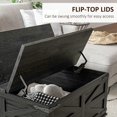 thumbnail image 7 of GVN Coffee Table,Side Tables,Farmhouse Coffee Table, Square Center Table with Flip-top Lids, Distressed Black, 7 of 7
