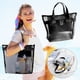 thumbnail image 1 of Bolsa de playa de malla con compartimento portátil para artículos de aseo: organizador de viaje para artículos esenciales de natación, bolso de baño y bolsa de piscina, fabricada con malla de, 1 of 6