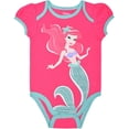 thumbnail image 7 of Disney Baby Girls' The Little Mermaid Ariel Bodysuit Pack of 3, 7 of 7