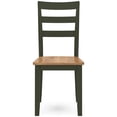 thumbnail image 5 of Signature Design by Ashley Gesthaven Dining Side Chair Set (2), Natural/Green, Farmhouse Wood Chairs with Ladderback Design, 5 of 9