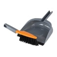 thumbnail image 2 of Casabella 1 Count Dustpan and Brush Set, Orange and Graphite, 2 of 4