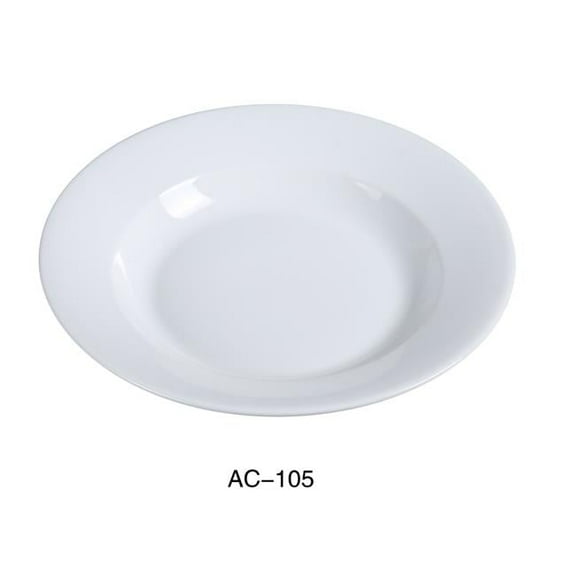 10.5 in. 18 oz ABCO Pasta Bowl - Porcelain, Super White - Pack of 12