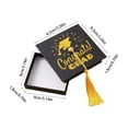 thumbnail image 3 of Graduation Cap Candy Box Black Squares Favors Box With Tassel For Grad Party Decoration Treat Holders, 3 of 6