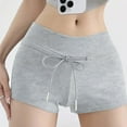thumbnail image 2 of Lenpel Women's Booty Shorts Casual Elastic Waist Low Rise Drawstring Comfy Lounge Shorts Summer Running Shorts, 2 of 7
