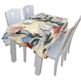 thumbnail image 3 of EREHome Nappe Florale Rouge Vin et Bleue 60x120 Pouces, 3 of 4