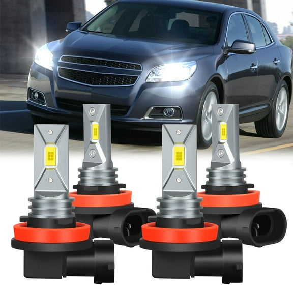 For Chevy Malibu 2008 2009 2010 LED Headlight Bulbs H9 H11 High and Low Beam 4pc