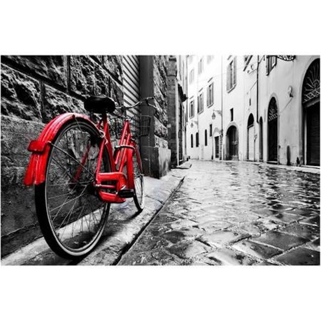 Yosemite AR30336527 Home Decor The Red Bike Wall Art - Multicolor