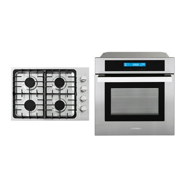 2 Piece Kitchen Package with 30" Drop In Gas Cooktop & 24" Electric Wall Oven