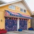 thumbnail image 5 of 250 Year American Anniversary Flag Garage Door Cover Banner 7 x 8 FT, Blue Fireworks Garage Door Curtains Backdrop with Grommets for Indoor Outdoor Wall Party Porch Yard Decorations Background, 5 of 8