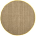 thumbnail image 3 of SAFAVIEH Natural Fiber Arbor Bordered Area Rug, Natural/Gold, 6' x 6' Round - Coastal Design, Natural & Gold, Seagrass, Ideal for Entryway, Kitchen, Living Room, Office, 3 of 11