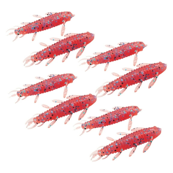 CIYISON 8Pcs Wacky Worms Fishing Lures Set Bass Fishing Wacky Rigs Soft Plastic Lures