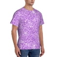 thumbnail image 2 of Vsdgher Lilac Glittering Print Men's Dry Fit Mesh Athletic Shirts Moisture Wicking Tennis T-Shirt Tops, 2 of 9