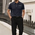 thumbnail image 2 of Breeze Shirts for Men Beer Belly Ultra Comfortable Quick Dry Short Sleeve Casual Collared Stretchy Shirts for Office or Casual Dark Gray XL, 2 of 5