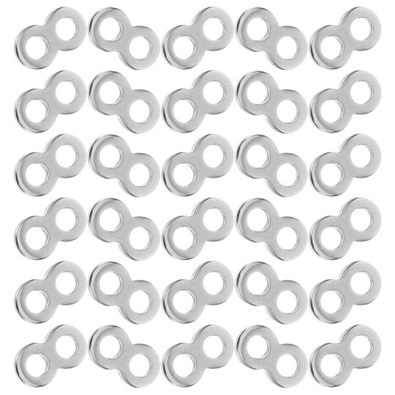 OUNONA 80pcs Stainless Steel Fasteners 8 Shaped Connectors Heavy Duty Hardware Fastener Flat Connector Bracket for Furniture Repairing and Jewelry Making