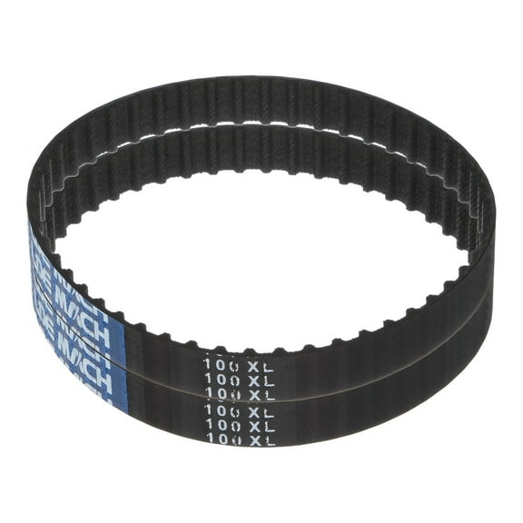 2 Packs 100XL 037 Timing Belt 50 Teeth Rubber Geared Cogged Belt, 0.37" Width, 0.20" Pitch
