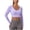 Purple, variant on Workout Tops for Women Long Sleeve Cropped Slim Fitting Scoop Neck Racerback Quick-Dry Yoga Tennis Gym Tops
