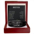 thumbnail image 5 of To My Little Brother Love Your Lord With All Your Strength Men's Cross Bracelet - Vegan Leather with Stainless Steel, 5 of 14