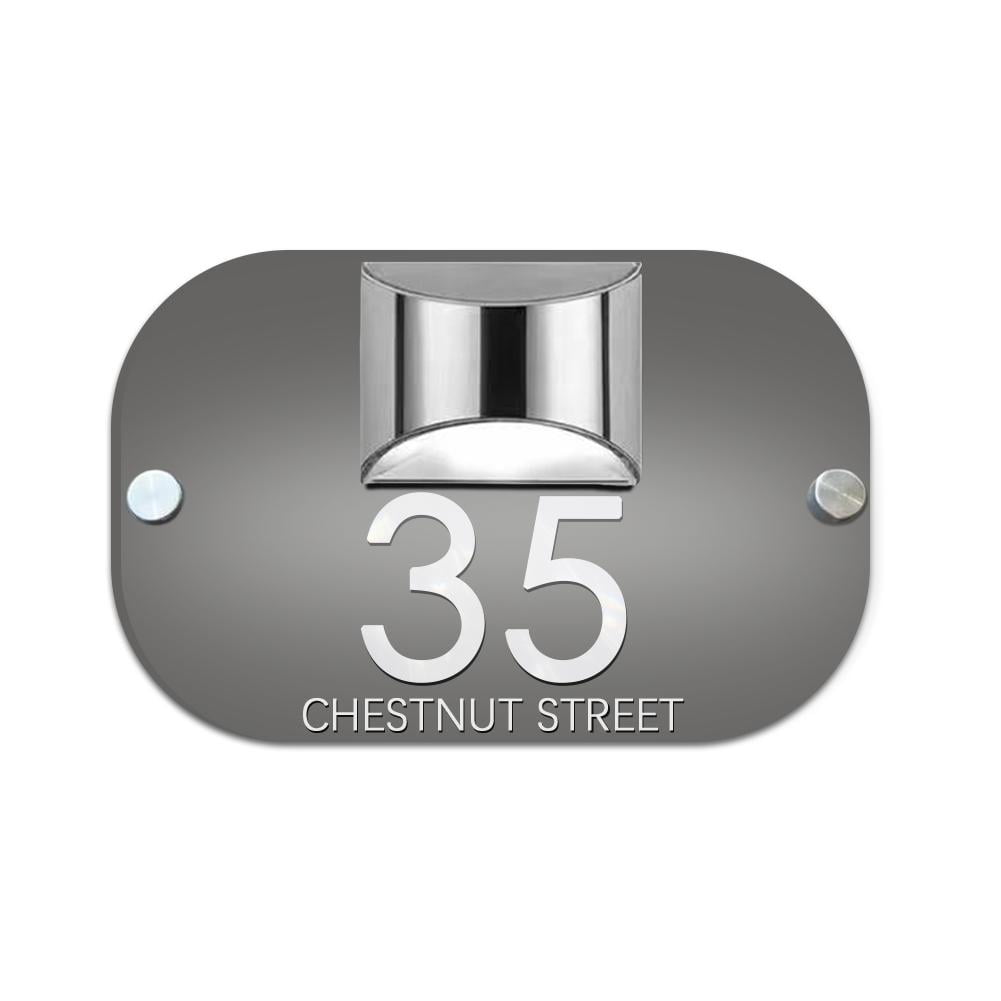 Letrero De Casa LED Solar Personalizable - Placa De Dirección En Acrílico Para Puerta O Pared, Números Y Letras