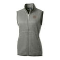 thumbnail image 2 of Women's Cutter & Buck  Heather Gray Norfolk Tides Mainsail Sweater Knit Full-Zip Vest, 2 of 3