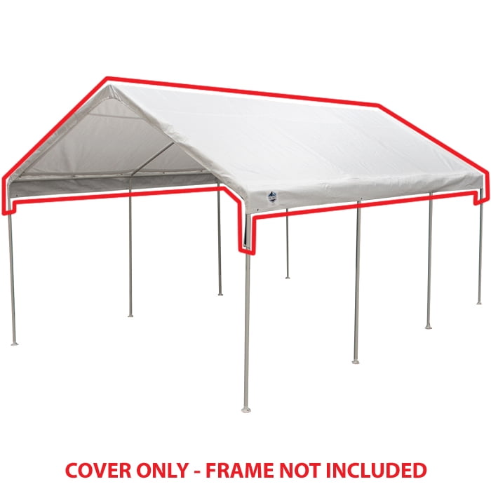 King Canopy 12 Ft X 20 Ft White Drawstring Carport Canopy Cover
