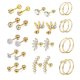 thumbnail image 1 of Pendientes de circonita Pendientes para mujer Joyería piercing Clip para oreja Hueso de oreja Juego de uñas, 1 of 5