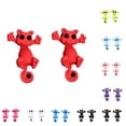 thumbnail image 2 of Minnieouse 1 par de pendientes de oreja de gato para mujer, pendientes de oreja de dibujos animados de animales, pendientes de empuje hacia atrás, Ropa, zapatos y accesorios Miscelánea morado blanco Minnieouse PS6856-03, 2 of 6