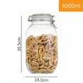 thumbnail image 3 of Transparent  Glass Snap Storage Jar Household Kitchen Sealed Jar Grain Storage Box Tea Tin Multi-purpose Containe, 3 of 3