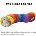 thumbnail image 6 of Cat Tunnel For Indoor Cats, Collapsible Rainbow Cat Play Tunnel With Interactive Crinkle Tubes, Foldable Pet Toy For Kitten Exercise, Chase & Hide, Multi-Use Cat Activity Center, 6 of 7