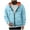 Sky Blue, variant on Men's Big and Tall Cardigan Hoodie with Multi Pocket and Zipper for Casual Wear