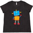 thumbnail image 3 of Inktastic Cute Robot, Colorful Robot, Funny Robot, Robotics Women's Plus Size T-Shirt, 3 of 5