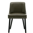 thumbnail image 4 of MINCETA Dining Chair,Morden Wood Leg Upholstered Kitchen Chair Set of 2,PU in Dark Green Grey, 4 of 10