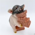 thumbnail image 4 of Ounissouiy Estatua de cerdo de resina Linda simulación Piggy miniaturas escultura dormitorio sala de estar figurita para decoración de plantas Decoración del hogar Cerdo flor, 4 of 5