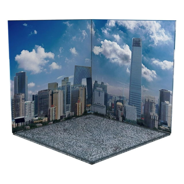 HILABEE 1:12 Backdrop Scene Storage Show for Action Figures Vehicle Scene Toy Dolls City