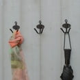thumbnail image 3 of (2 pack) Mainstays Double Prong Metal Wall Mounted Coat and Hat Hook, Matte Black, 3 of 3