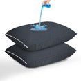 thumbnail image 1 of 2 Pack Standard Size Zippered Pillow Protector, Waterproof Soft Breathable Pillow Cover, Cotton Filling, Fully Encased, Durable Zipper Pillow Encasement (Grey), 1 of 6