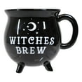 thumbnail image 5 of Ebros Wicca Sacred Crescent Moon Witches Brew Black Cauldron Mug Cup 14oz, 5 of 8