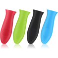 thumbnail image 1 of Cubierta de silicona para mango caliente, agarradera para hierro fundido, funda de goma resistente al calor para mango de olla, protección contra el calor (negro, rojo, azul y verde, 4), 1 of 5
