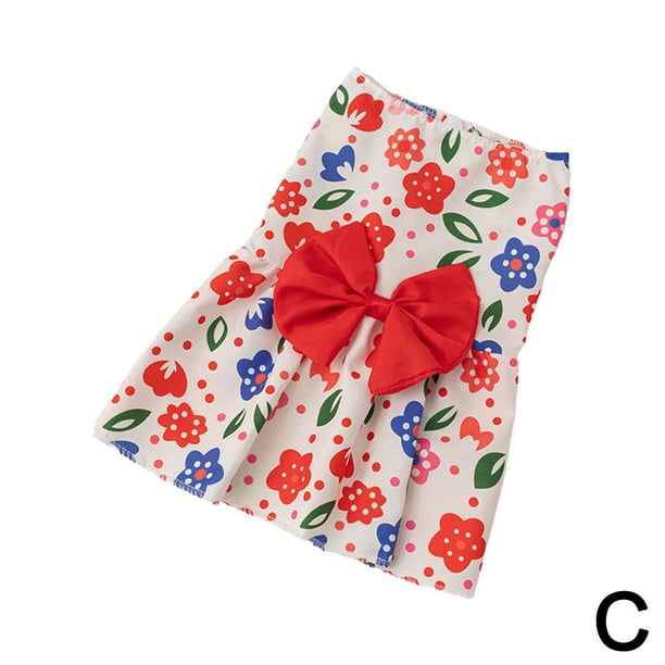 Vestido para perro o gato con estampado floral de princesa, falda tutú para cachorro, ropa para mascotas para cumpleaños y fiestas, material de poliéster, varios tamaños disponibles.