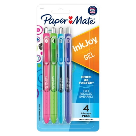 Paper Mate InkJoy Gel Pens, Medium Point, Assorted, 4 Pack