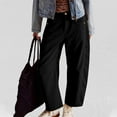 thumbnail image 2 of iHPH7 Corduroy Pants Women, Wide Leg Pants Woman, Barrel Pants Women, Baggy Pants, Harem Pants Women, Black L, 2 of 5