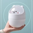thumbnail image 3 of Walbest Mini Waste Bin Multifunctional Reusable Desktop Trash Can Lovely Cartoon Animal Garbage Storage Basket, Mini Wastebasket Rubbish Storage Bin Garbage Organizer, 3 of 7