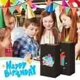 thumbnail image 2 of BagDream 100 Pack Mini Black Gift Bags with Handles 3.5x2.4x6.7 Small Kraft Party Favor Bags for Birthday, Baby Shower, Father's Day, Small Business, 2 of 8