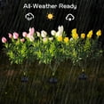 thumbnail image 4 of Solar Garden Lights Outdoor Waterproof, 2 Pack LED Solar Flower Lights Decorative Garden Décor Outside for Flower Pathway Lawn Light Party Decorations, Multicolor, 4 of 6