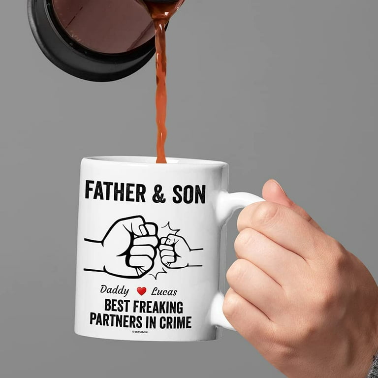 Reel cool papa fishing line personalized coffee mug