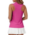 thumbnail image 6 of Hearthz Women's Sleeveless Golf Polo Shirts Quarter Zip Collared Womens Shirts Casual Quick Dry Workout Tennis Women's Polo Shirt, 6 of 8