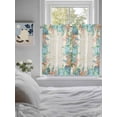 thumbnail image 3 of Beige Coastal Bathroom Window Curtain, Summer Nautical Beach Coral Starfish Light Filtering Coffee Kitchen Curtains, Bedroom Living Room Curtains 2 Panel 84"x54", 3 of 6